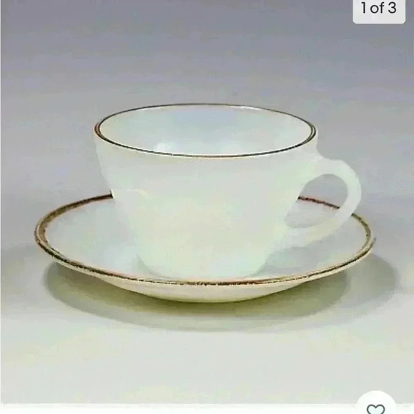 Fire King tea cup and saucer set - Picture 1 of 6